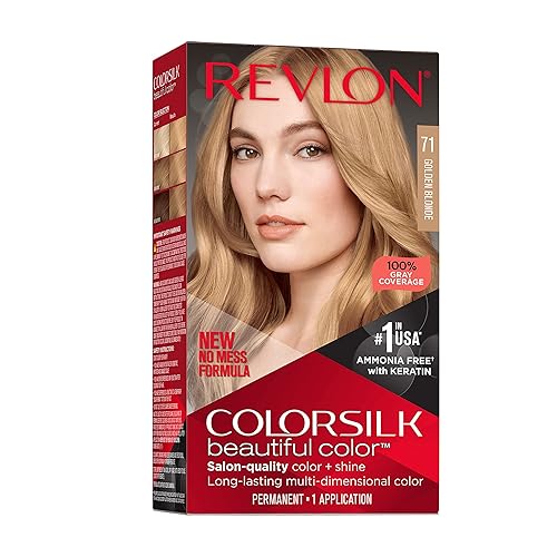 Revlon Colorsilk Beautiful Color Permanent Hair Color, Long-Lasting High-Definition Color, Shine & Silky Softness with 100% Gray Coverage, Ammonia