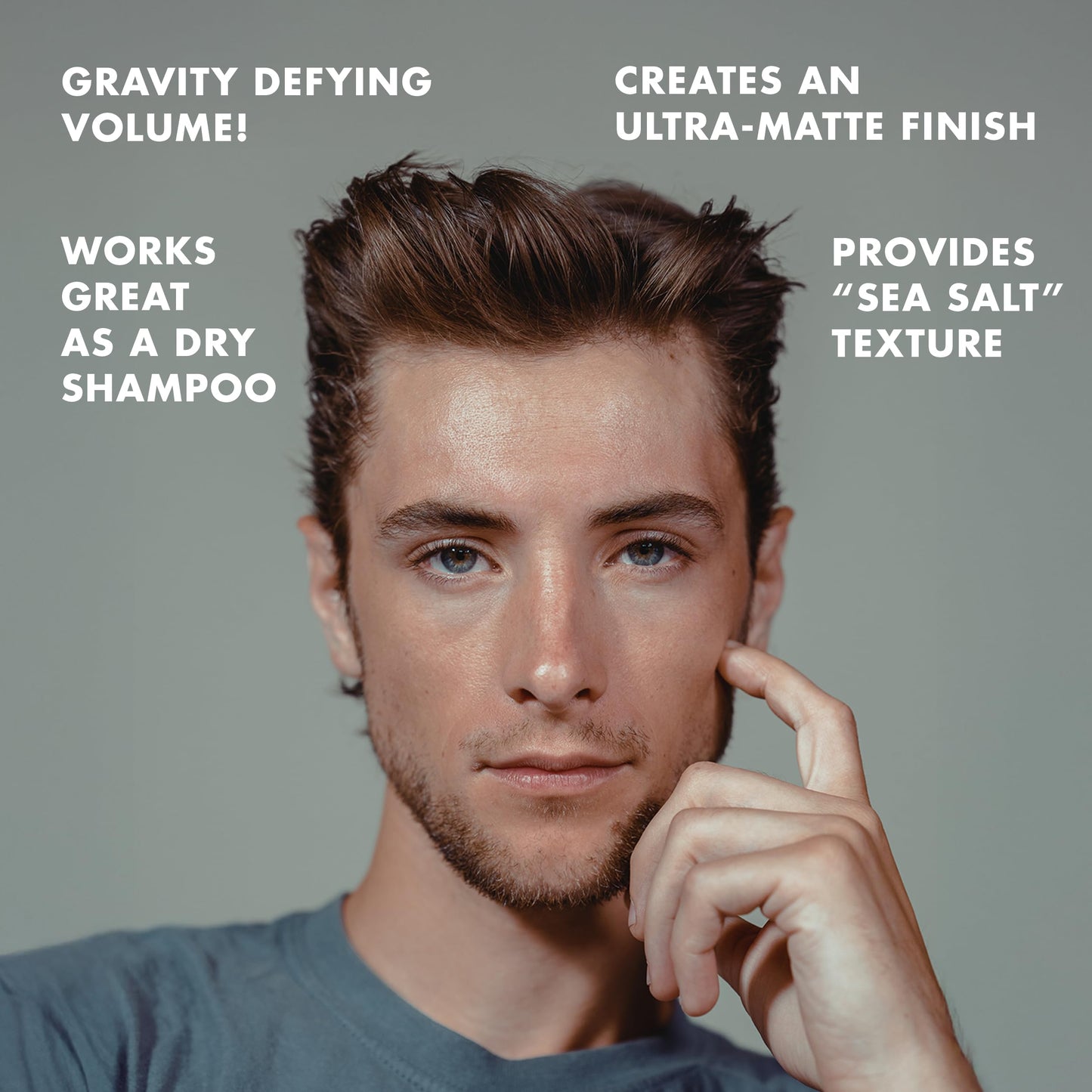 Hanz de Fuko Quicksand - Premium Men’s Hair Styling Wax & Dry Shampoo for a High Hold, Ultra Matte Finish - Ideal Texture Product for Thin, Thick