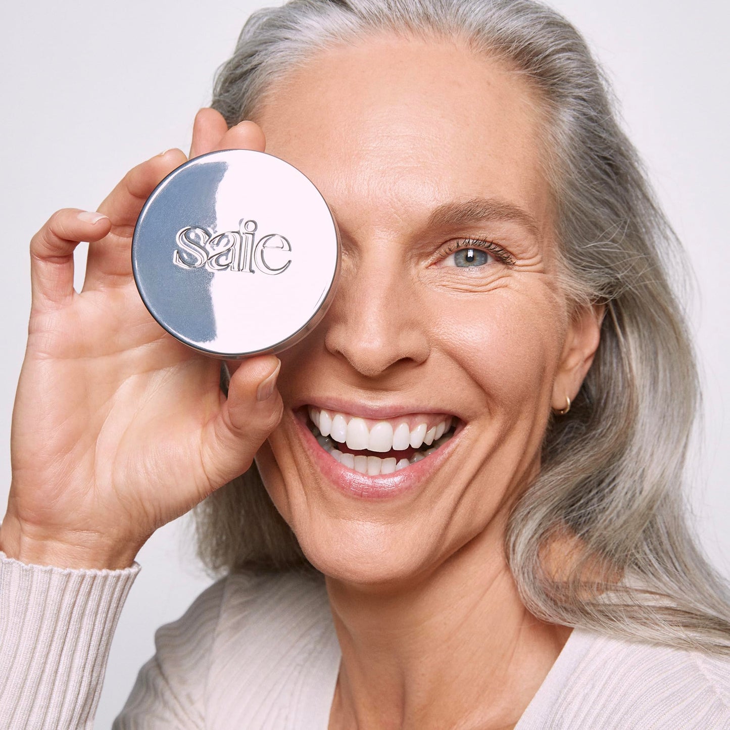 Saie Airset Radiant Loose Setting Powder - Weightless Face Powder to Set, Smooth + Diffuse Face Makeup - Formulated with Hydrating Squalane