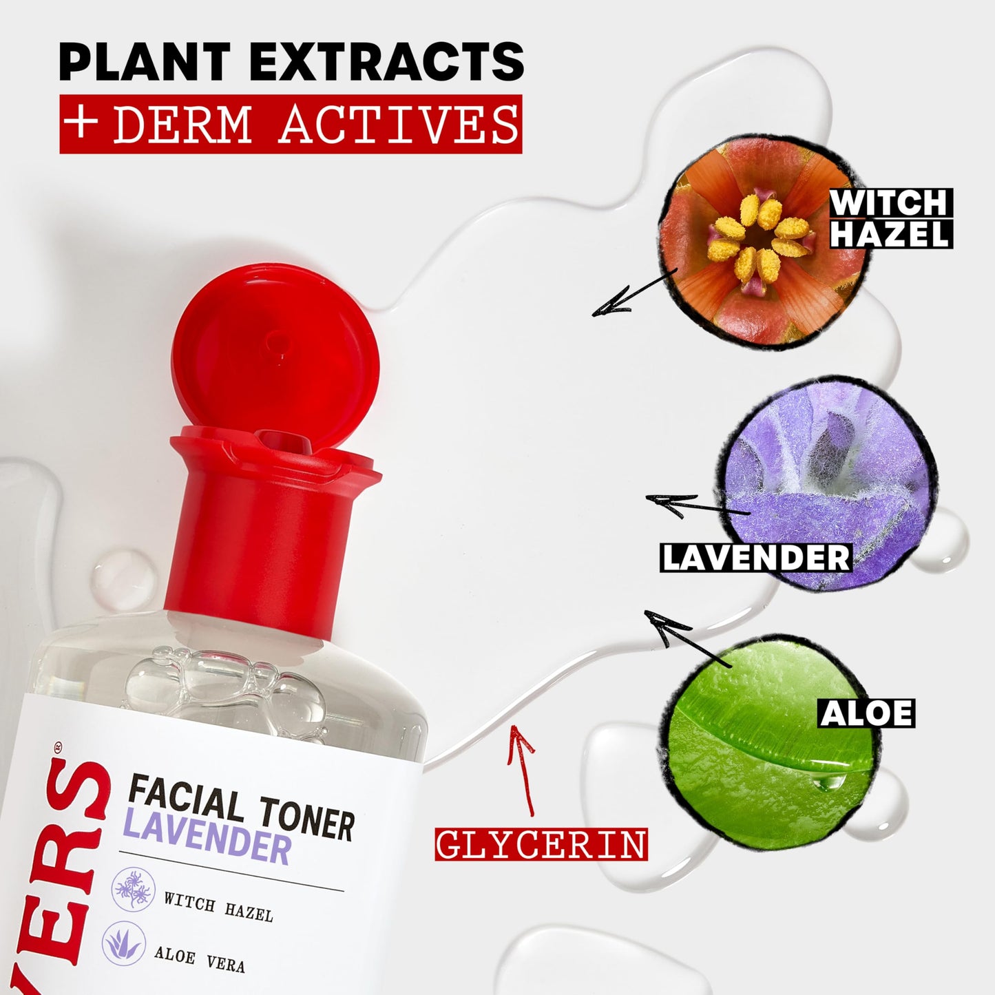 Thayers Alcohol-Free Witch Hazel with Organic Aloe Vera Formula Toner, Lavender 12 oz (Pack of 5)
