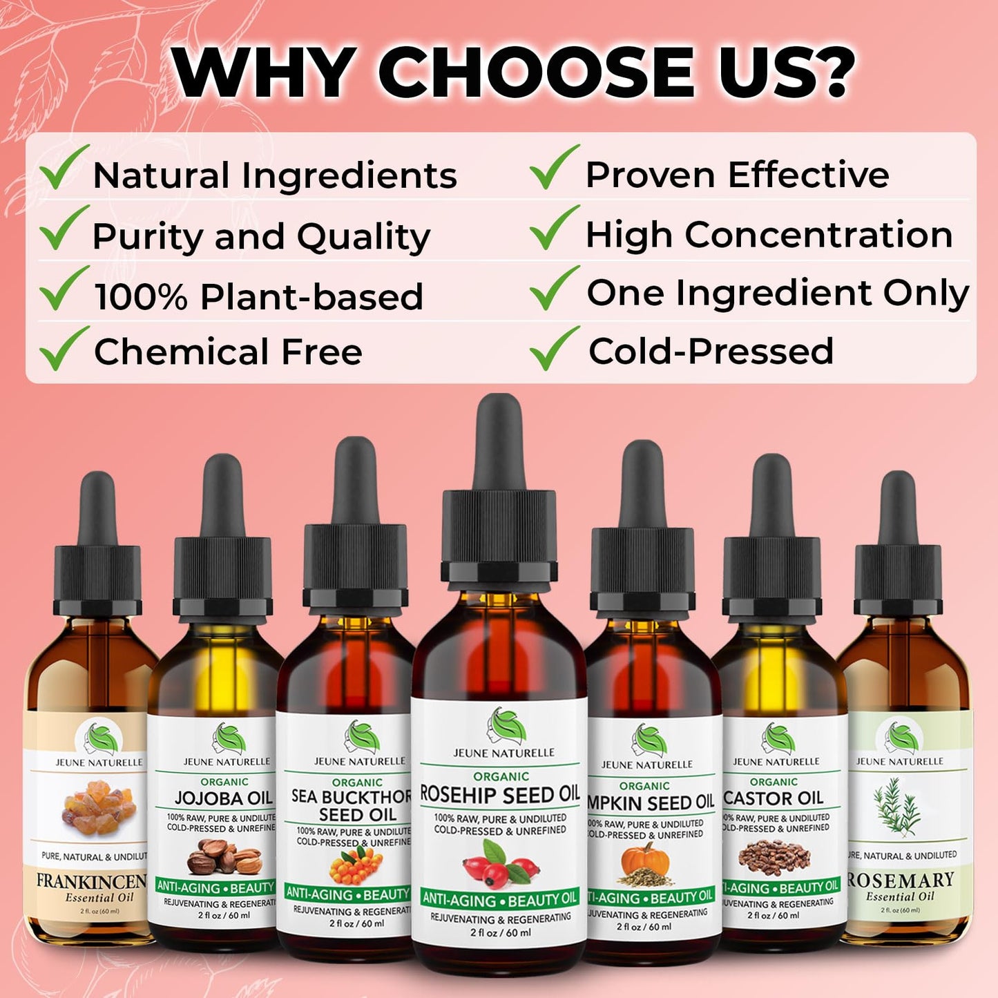 Rosehip Oil - Pure, Virgin, Cold Pressed - From Whole Berries (Pulp & Seeds), Natural Deep Orange Hue for Intensive Skin Repair - Undiluted Organic
