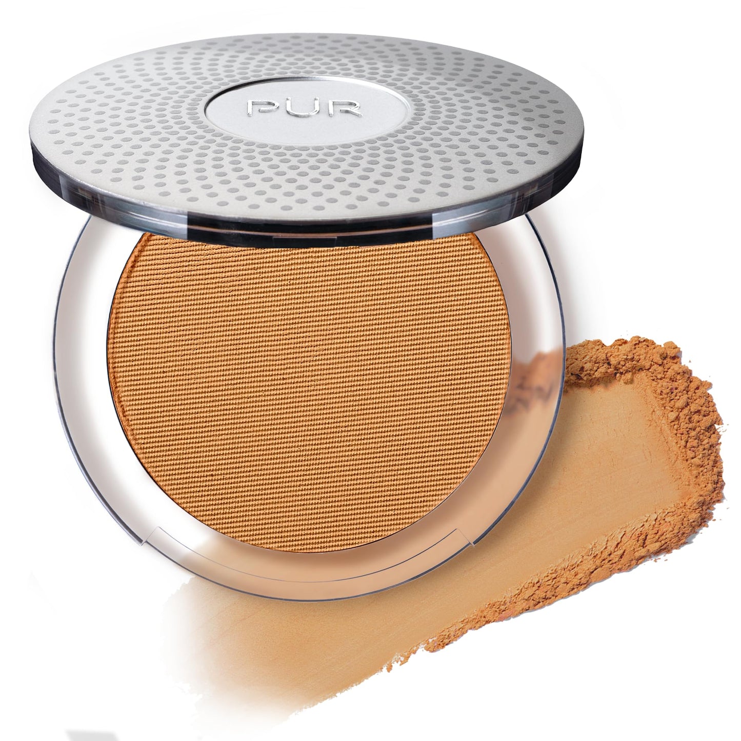 PUR Beauty 4-in-1 Pressed Mineral Makeup Powder Foundation with SPF 15 - Concealer & Finishing Compact Pressed Powder for Face - Buildable Medium