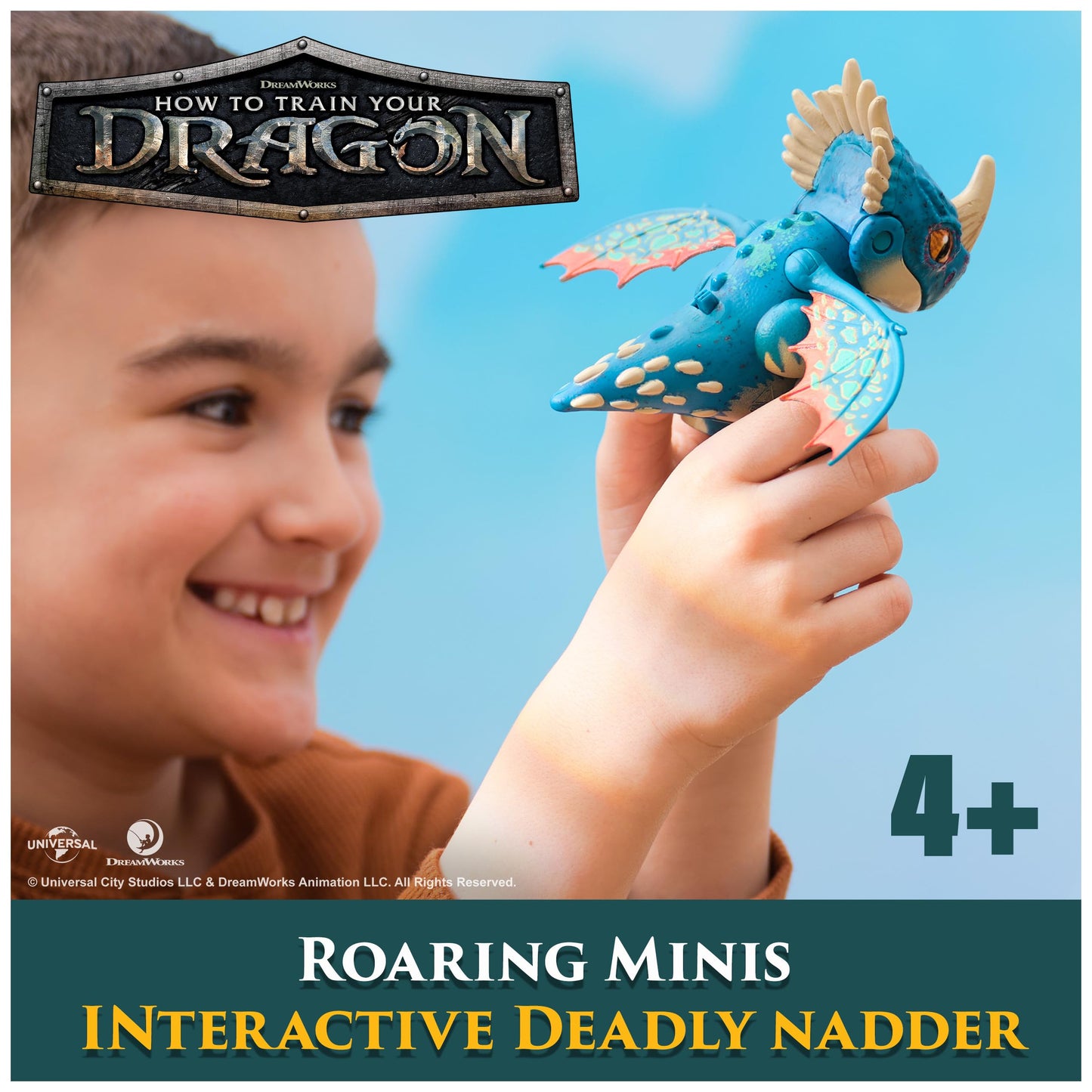 Dreamworks Dragons, How to Train Your Dragon, Roaring Minis Deadly Nadder, Interactive Toy with 25 Sounds, Kids Toys for Boys & Girls Ages 4 & up