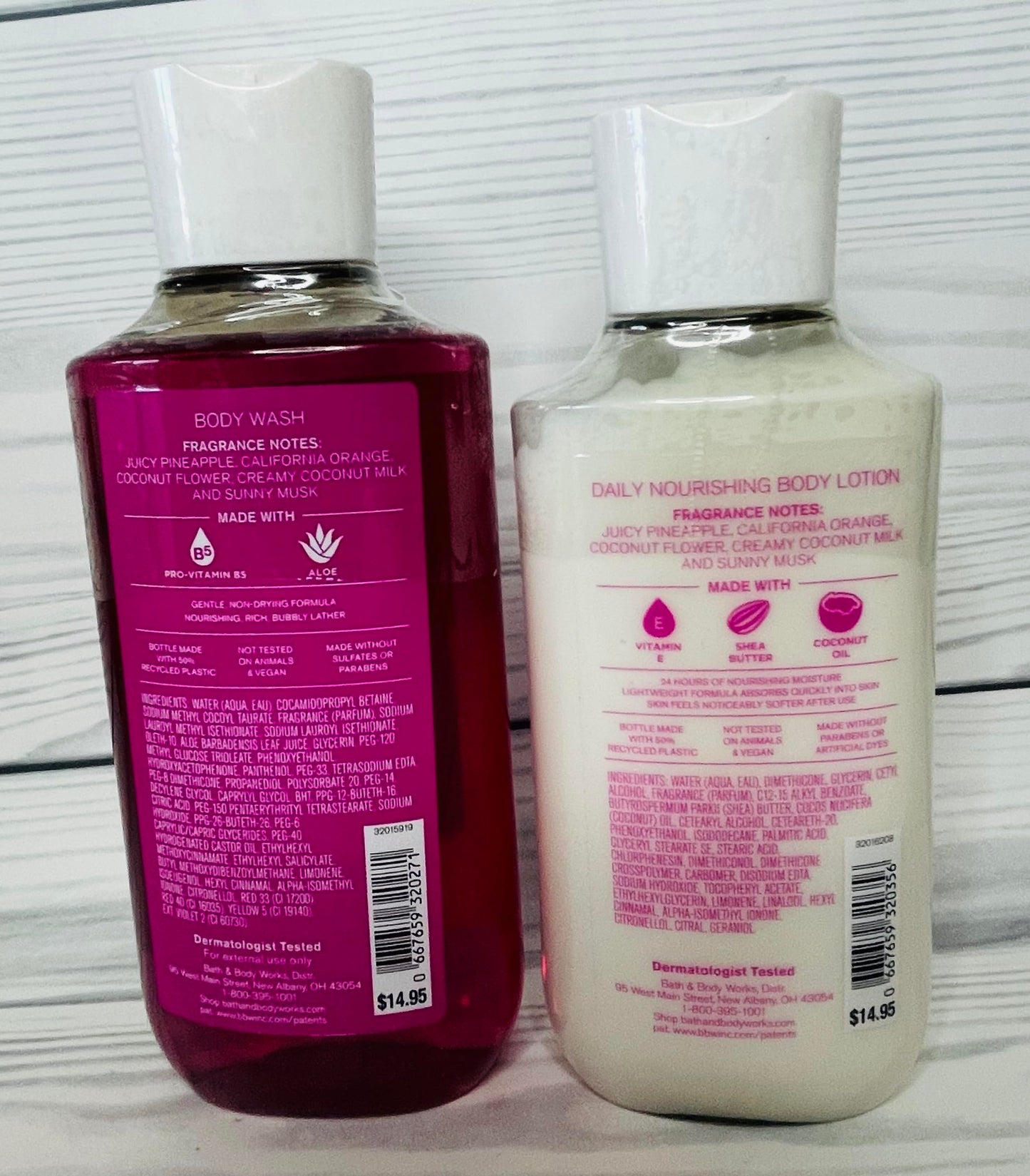 Bath & Body Works Malibu Heat Body Lotion and Body Gel Wash 2 Piece Set