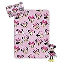 Jay Franco Disney Minnie Mouse Travel Set - 3 Piece Kids Travel Set Includes Blanket, Pillow, & Plush