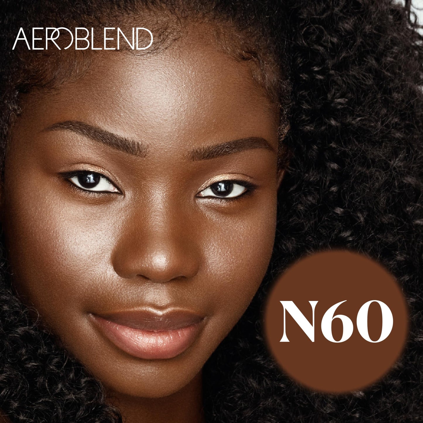 AEROBLEND Airbrush Foundation Makeup: Professional, Water-Based, Buildable, Long-wearing, For all skin types, 1 oz (N60)