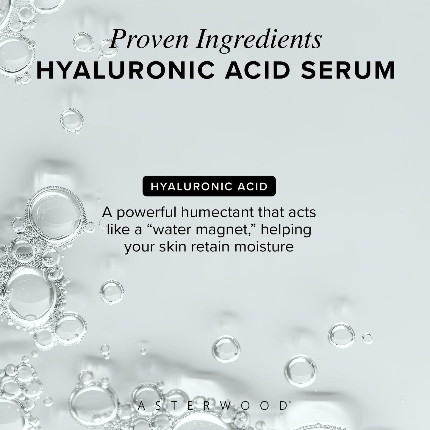 Asterwood Pure Hyaluronic Acid Serum for Face - Plumping, Anti-Aging, Hydrating - Fragrance-Free - 4 Fl Oz Beauty & Personal Care Asterwood
