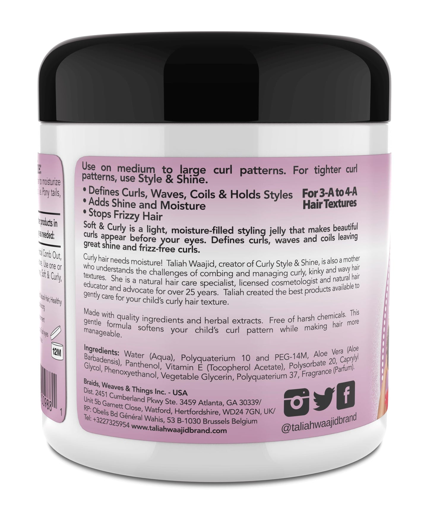 Taliah Waajid Kinky Wavy Natural Soft and Curly Jelly, 6 Ounce (U064)