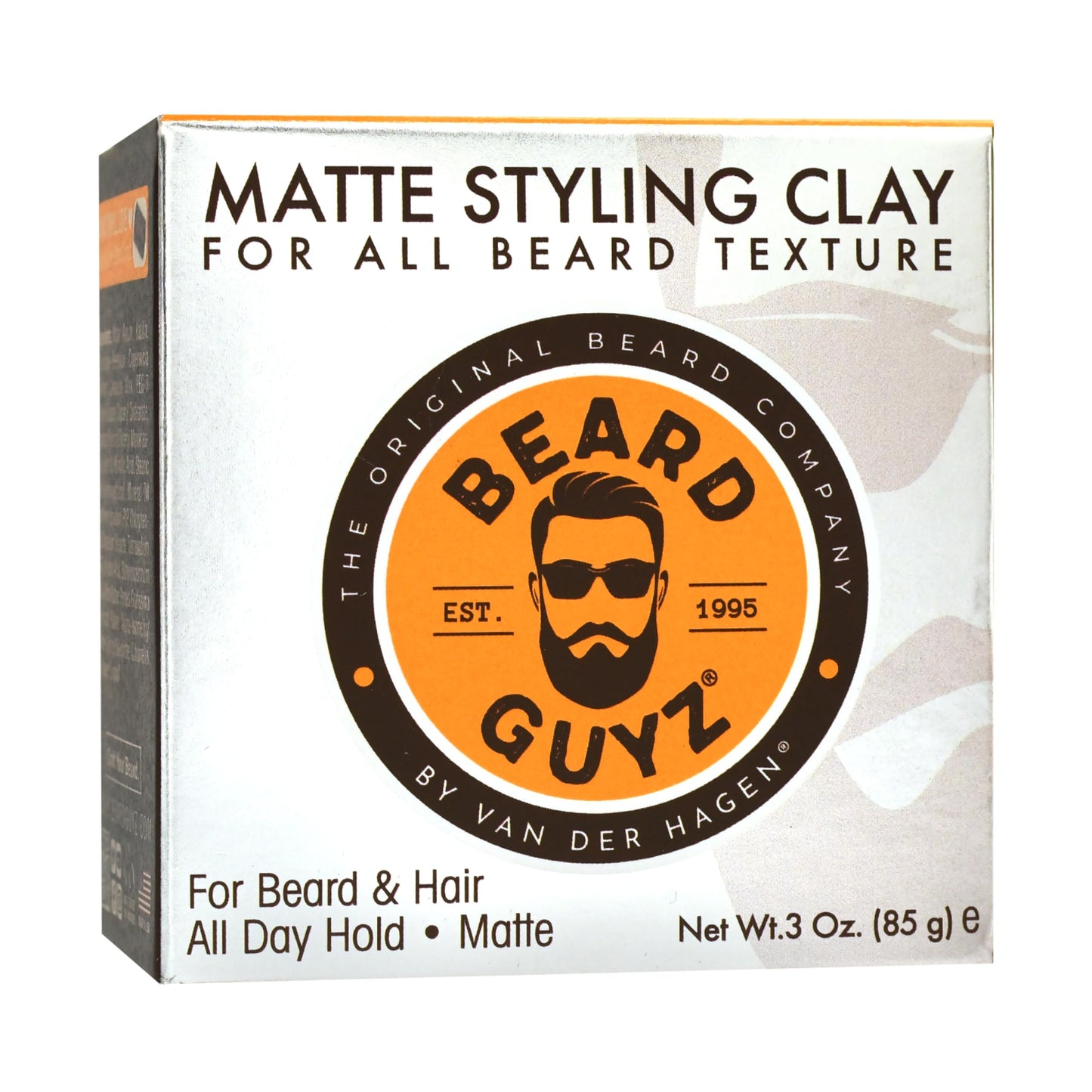 Beard Guyz Matte Styling Clay - Strong?Hold for Beard & Hair - Natural Texture & Matte Finish Styling Clay for Men’s Grooming, 3 oz
