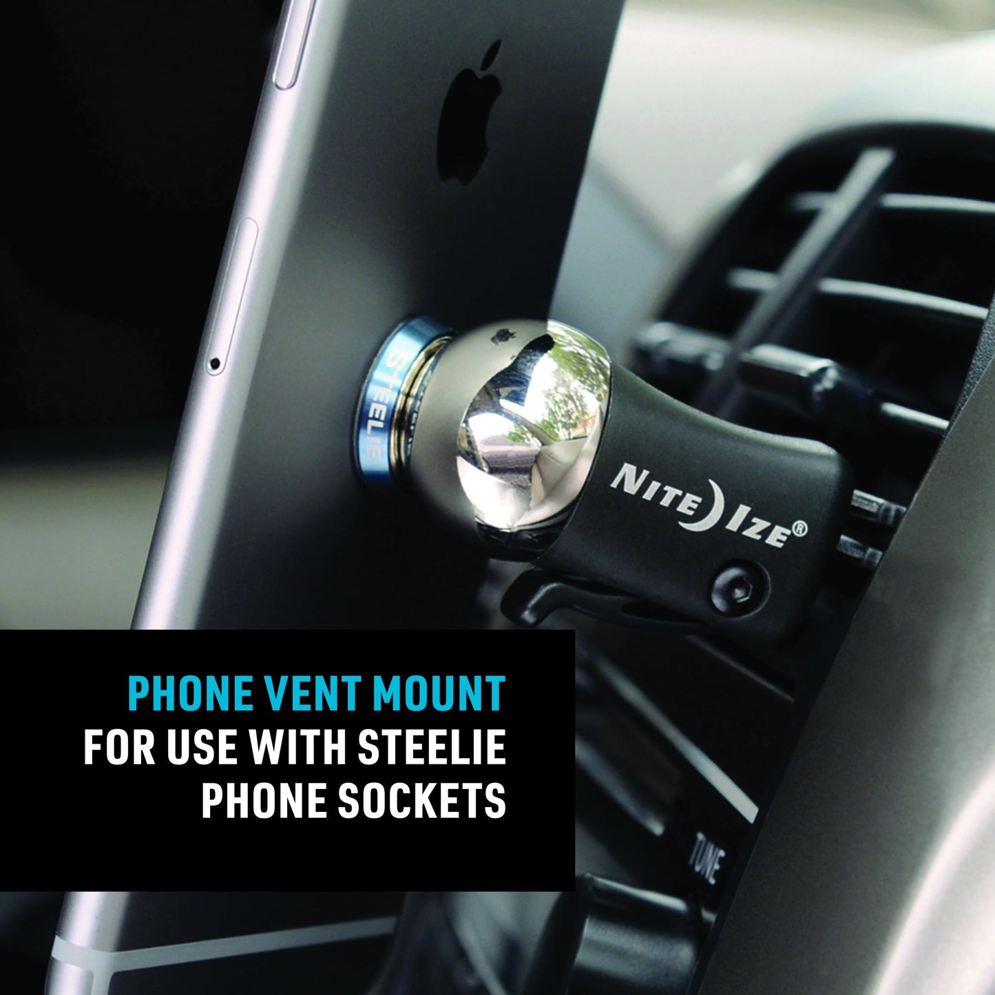 Nite Ize Steelie Vent Mount - Additional Car Vent Mount for Cell Phones - Compatible Phone Accessories for Steelie Magnetic Phone Mounting System