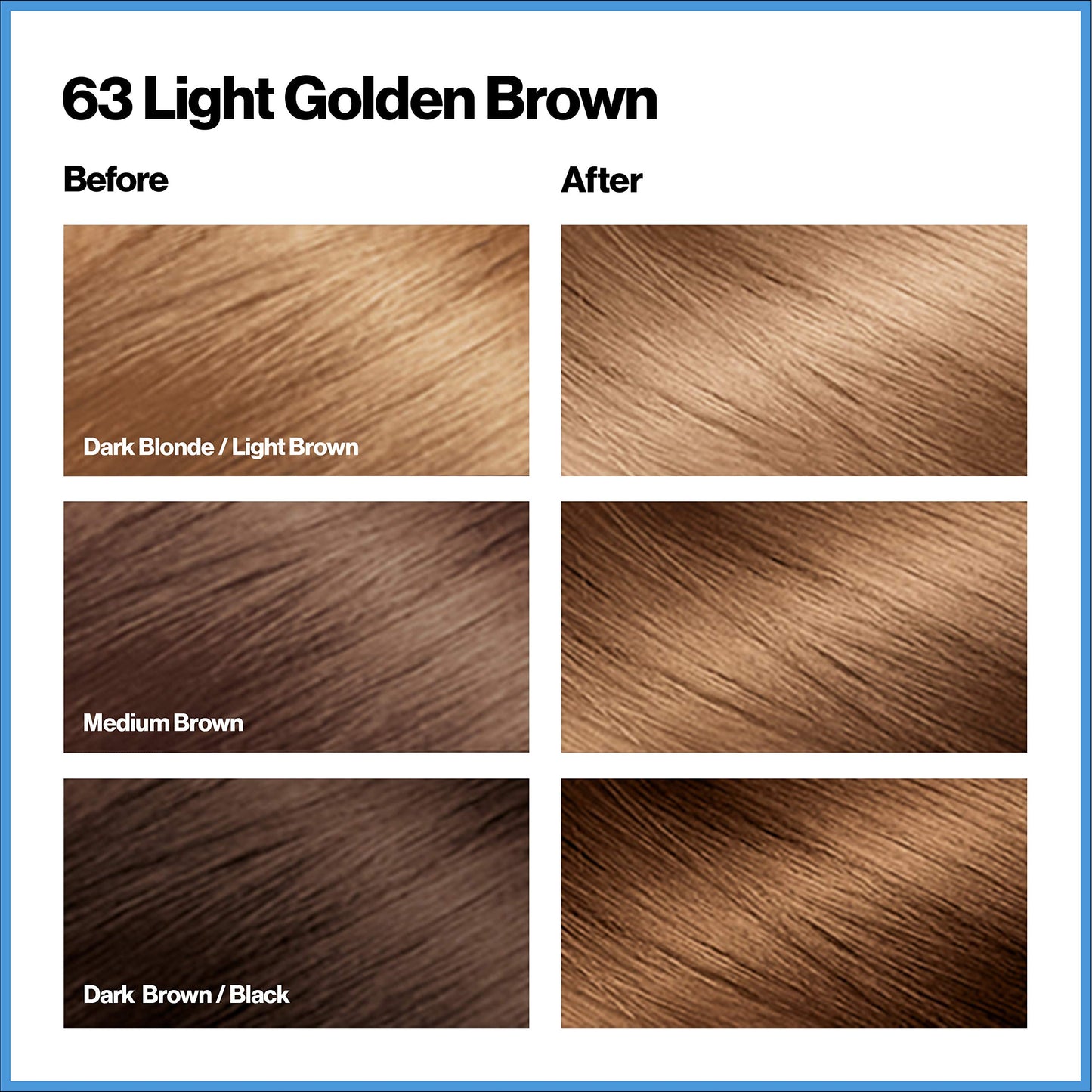 Revlon Permanent Hair Color, Permanent Hair Dye, Total Color with 100% Gray Coverage, Clean & Vegan, 63 Light Golden Brown, 3.5 Oz