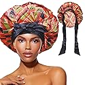 DONNA Large, Extra Large Adjustable Tie Satin Bonnet Sleep Cap 1pc Satin Headband Around Hairline & Nape Area Hair Accessories Night Cap Shower Caps