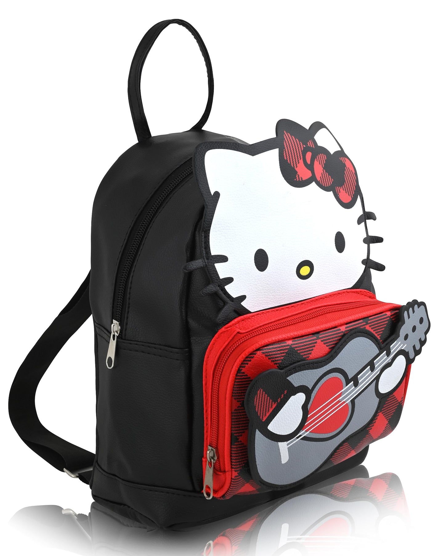 Hello Kitty Mini Backpack Kawaii Bag for Toddler Girls - Kids’ School Travel Bag - Girl’s Fashion Accessory (Black/Red)