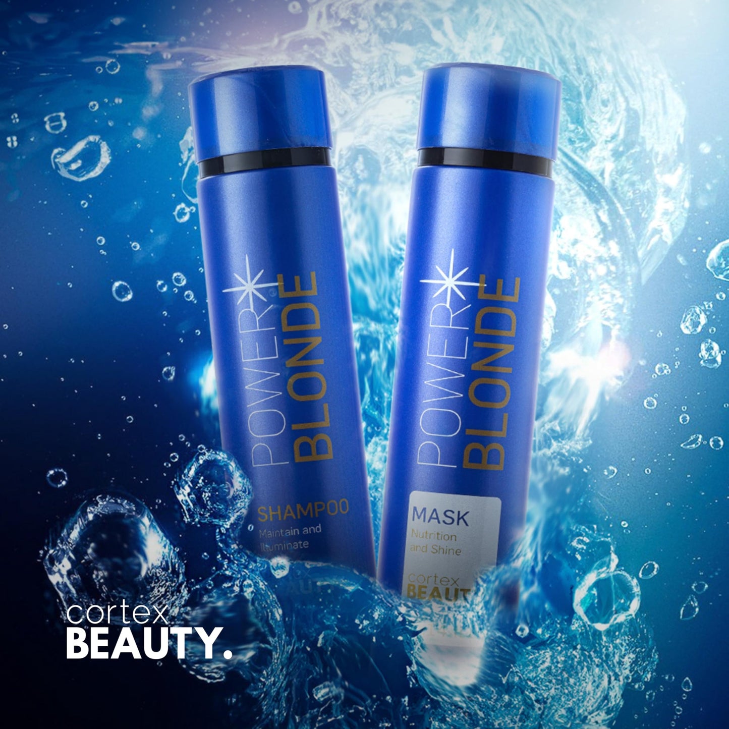 Cortex Beauty Power Blonde | Blonde Perfecting Shampoo & Mask Bundle | 10.14oz