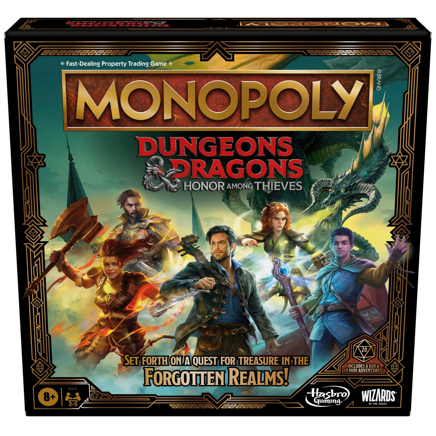 Hasbro Gaming Monopoly Dungeons & Dragons: Honor Among Thieves Game, Inspired by The D&D Movie, Monopoly D&D Board Game for 2-5 Players, Ages 8 and Up