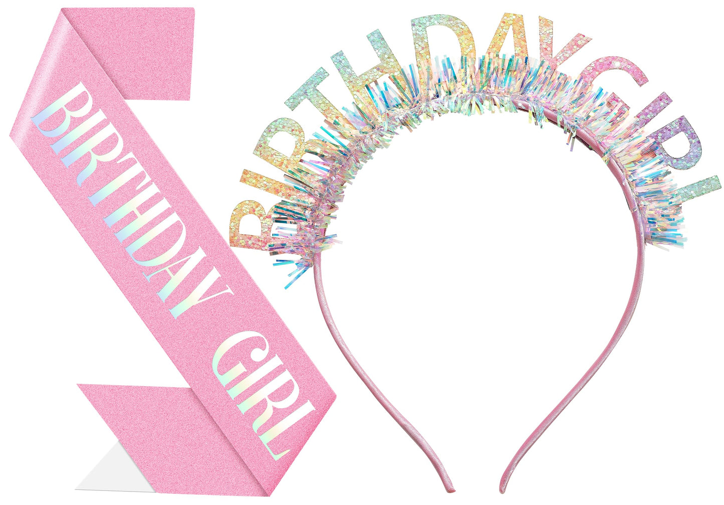 Papoopy Birthday Headband with Sash for Women, Birthday Crwon Tiara for Decorations Beauty and Personal Care Papoopy Default Title