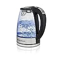 Hamilton Beach Temperature Control Glass Electric Tea Kettle, Water Boiler & Heater, 1.7L, Cordless, LED Indicator, Keep Warm, Auto-Shutoff…