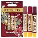 Burts Bees Kissable Color Warm Collection Unisex Lip Shimmer Peony, Rhubarb, Fig 3 oz