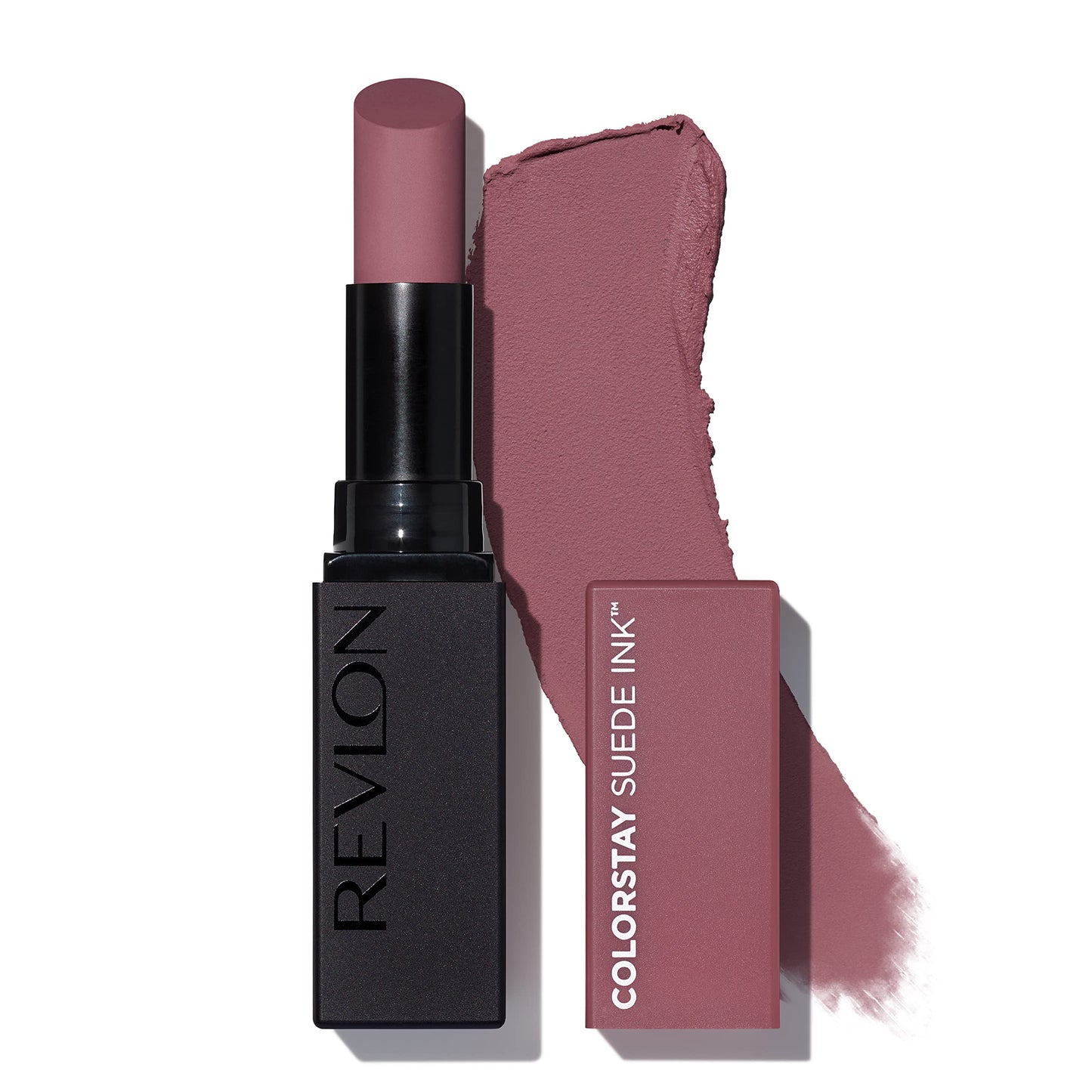 Revlon Lipstick, ColorStay Suede Ink, Built-in Primer, Stocking Stuffer for Women, Waterproof, Smudge-proof, Matte Color, 012 Power Trip, 0.09 oz