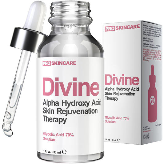 Glycolic Acid 70% Professional Peel – At-Home Alpha Hydroxy Face Peel for Acne Scars, Wrinkles, Fine Lines & Collagen Boost, Liquid Exfoliant