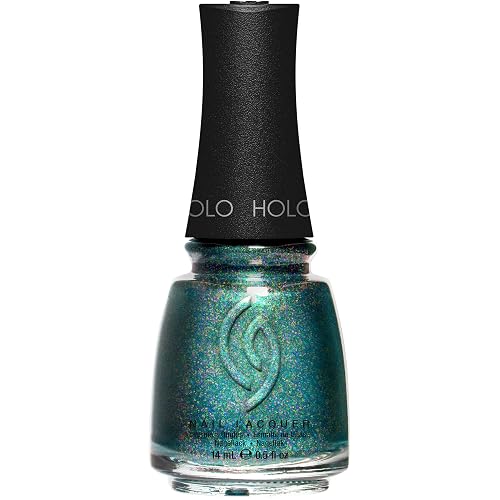 China Glaze CG Nail Lacquer Mermaid Signal - Holographic Teal Green & Blue Nail Polish, Quick Dry High Shine Shimmer for Salon Quality DIY Manicure Beauty & Personal Care China Glaze