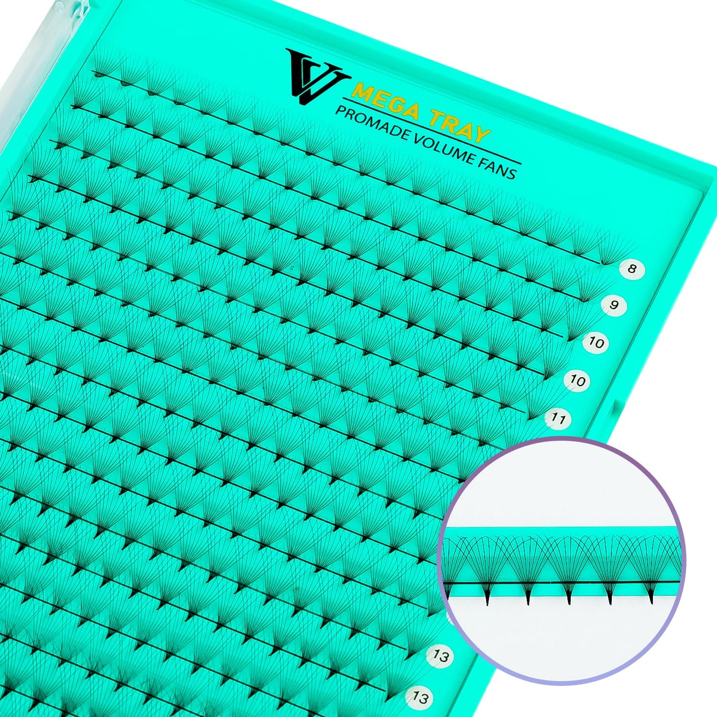 VAVALASH 500 Fans Eyelash Extensions 9-16mm Length Premade Lash Fans 5D-14D Handmade Volume Lash Extension(8D-0.07-C-12mm) Beauty and Personal Care VAVALASH