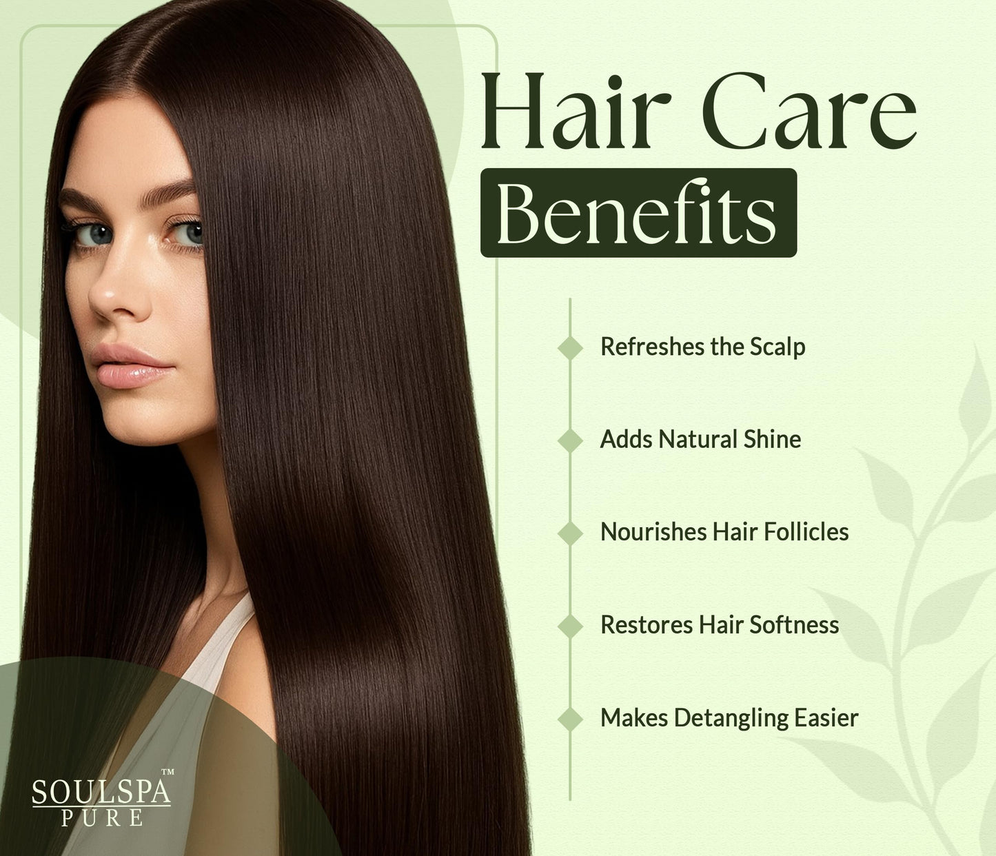 SOULSPA PURE Biotin Rosemary Shampoo and Conditioner Set - Sulfate Free Scalp Care & Hair Strengthening for Thinning, Color-Treated Hair - Rosemary