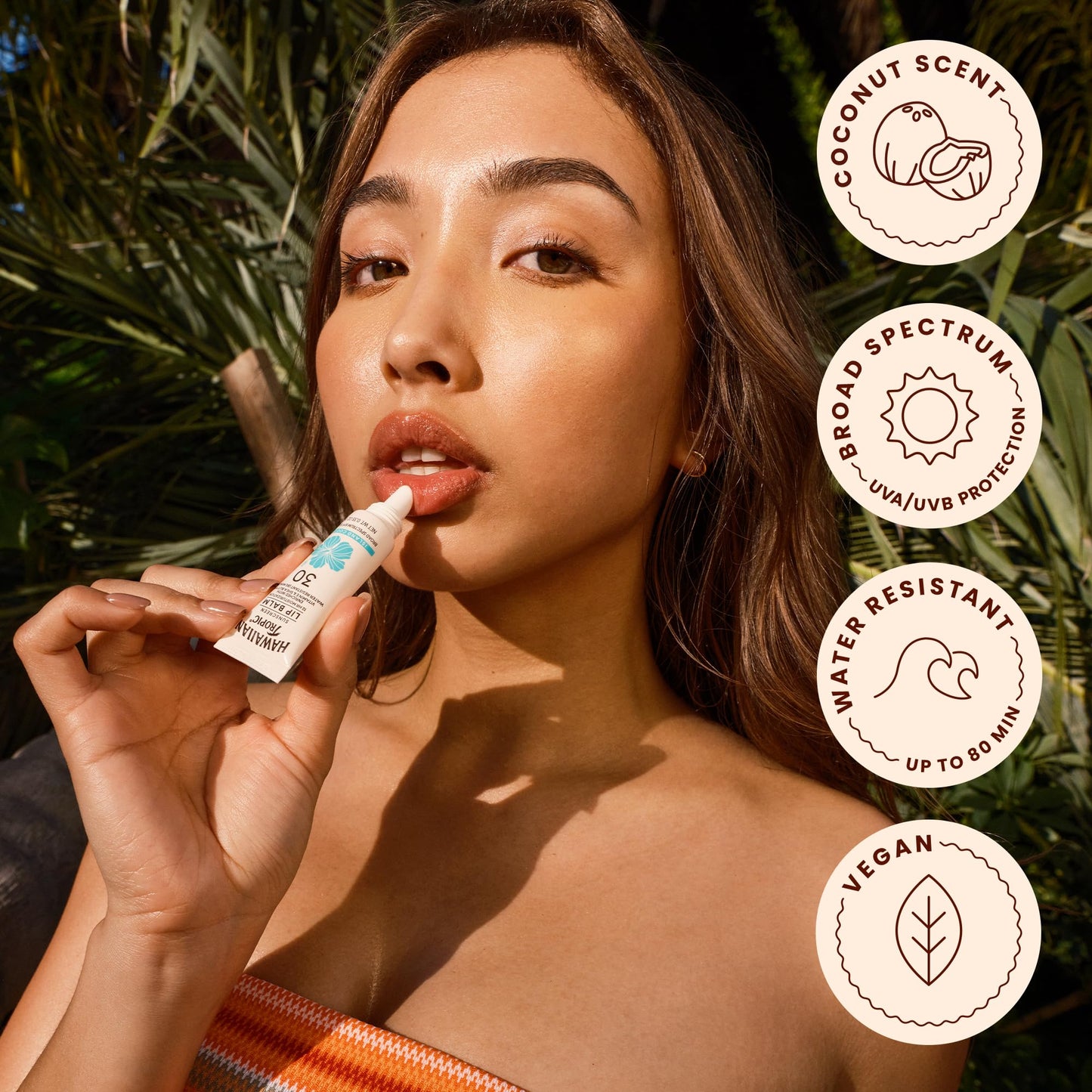 Hawaiian Tropic Lip Sunscreen SPF 30, Island Coconut | SPF Lip Balm, Beach Essentials, Travel Size Sunscreen for Lips, 0.3 oz