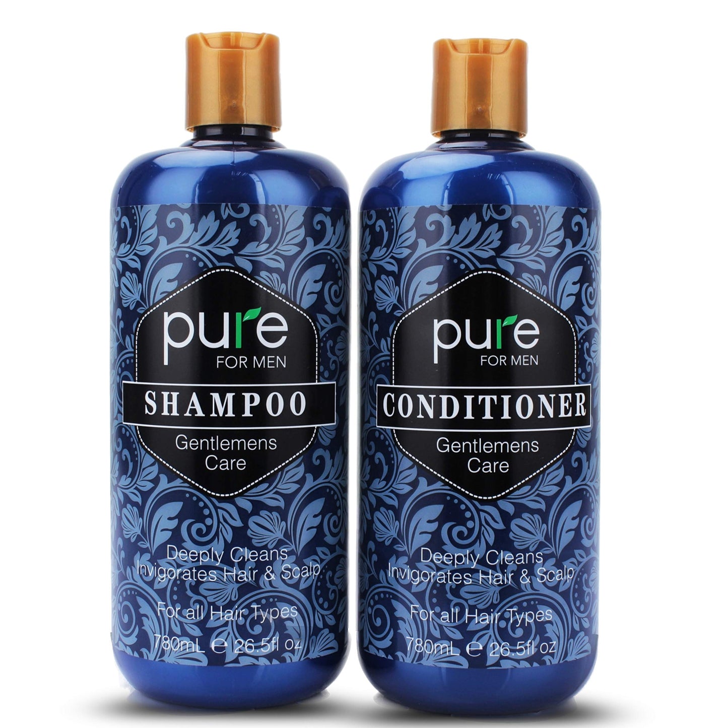 Rachelle Parker Hair Care Set for Men, Natural and Organic Shampoo and Conditioner for Fine and Thinning Hair Supports Healthier Growth, Repairs