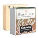 Cedarwood Luxury Handmade Bar Soap for Face & Body, Skin Soothing, Gentle Cleansing, Moisturizing & Nourishing - Shea Butter & Natural Oils. Cold Beauty & Personal Care Majestic Lather