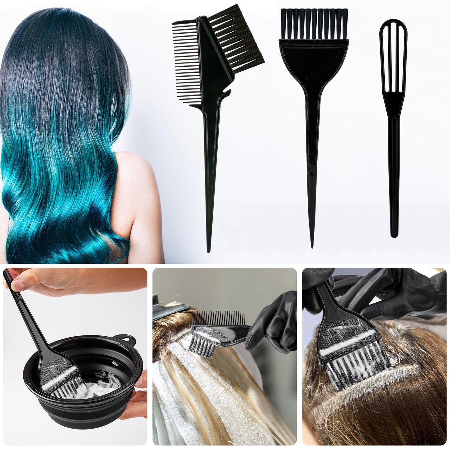 Xarchy 19 Pcs Professional Hair Bleach Kit Hair Coloring Products with Hair Dye Brush, Hair Color Bowl, Hairclips, Applicator, Earmuffs for Hair Beauty and Personal Care Xarchy