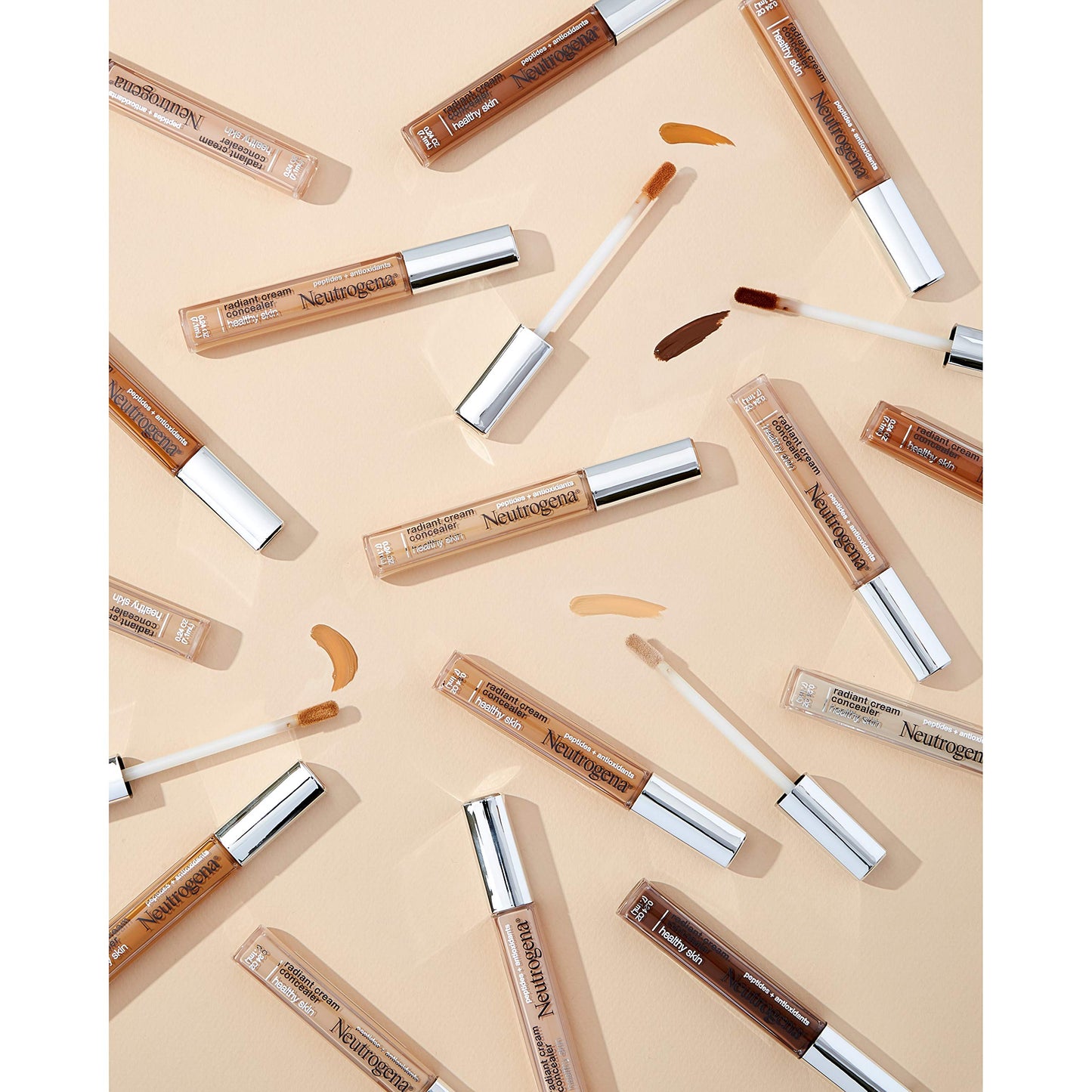 Neutrogena Healthy Skin Radiant Brightening Cream Concealer with Peptides & Vitamin E Antioxidant, Lightweight Perfecting Concealer Cream