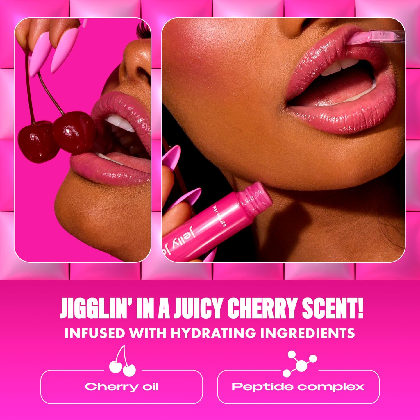 NYX PROFESSIONAL MAKEUP Jelly Job Lip Gloss, Lip Tint Gloss with Full-Bodied, Smoothing, and Hyper-Glossy Shine - Jelly Jammin' (Cool Pink)