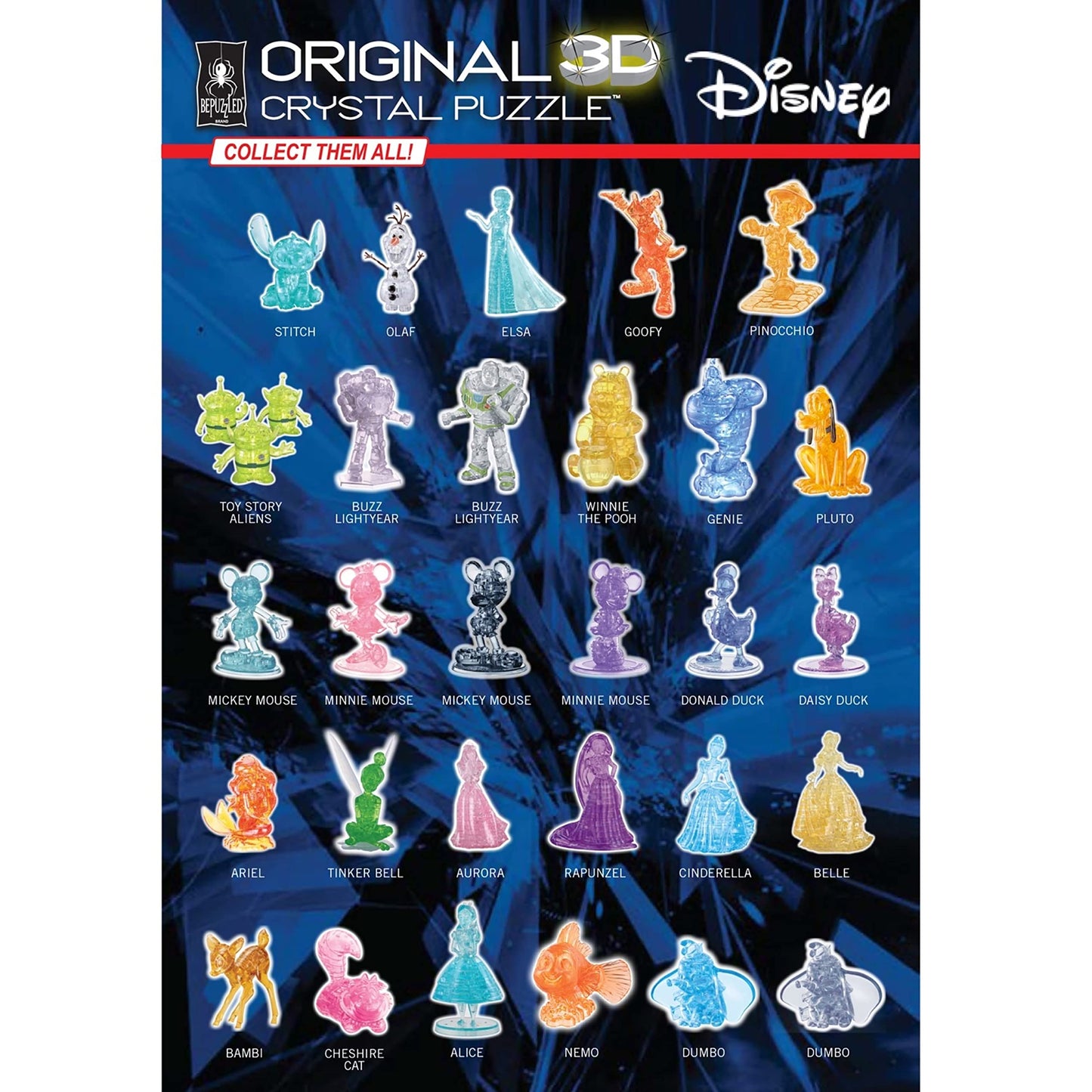 BePuzzled Disney Stitch 3D Crystal Puzzle – Challenging Collectible for Puzzlers Ages 12+, Beautiful Display Piece, Perfect Gift