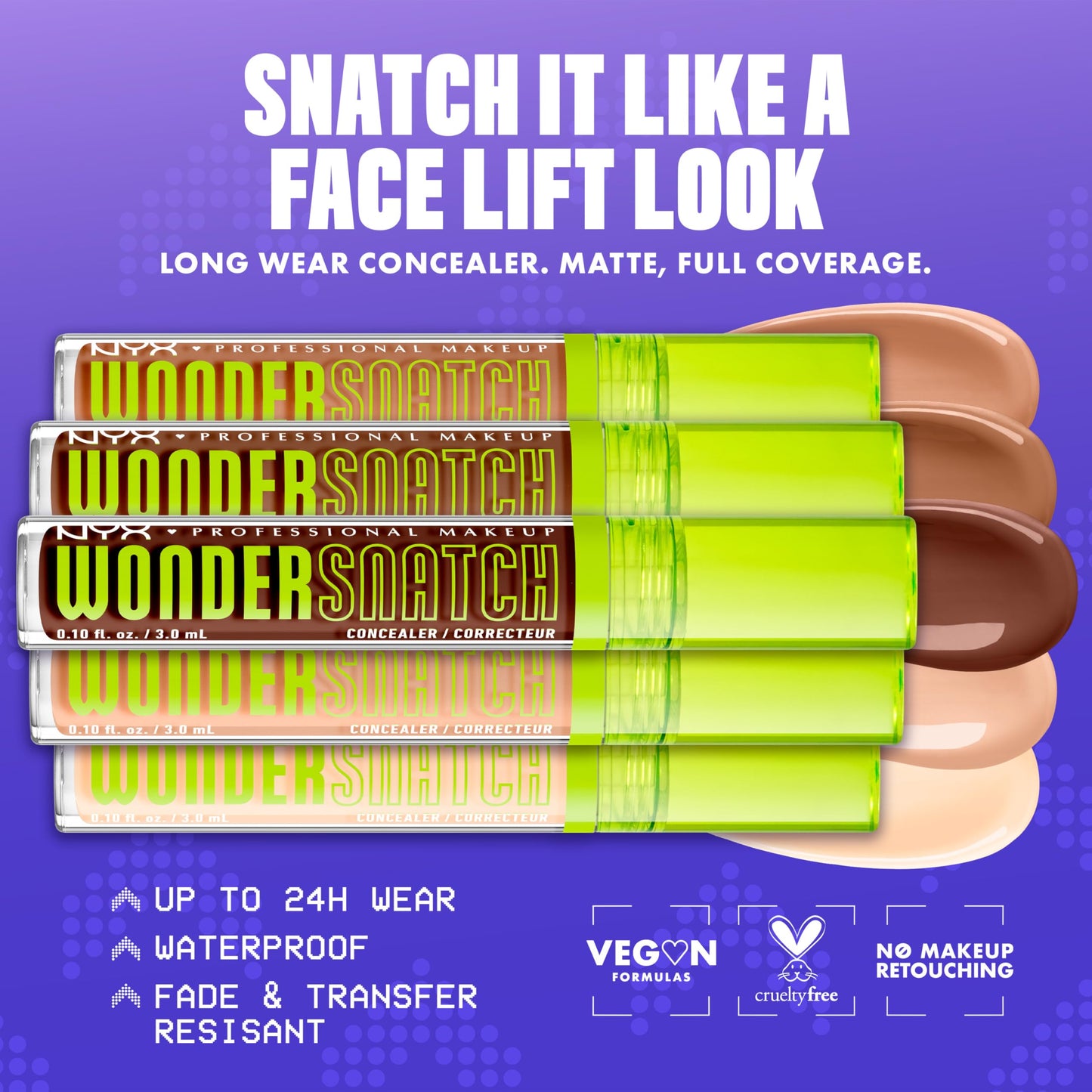 NYX PROFESSIONAL MAKEUP Wonder Snatch Concealer, Brightening, Lifting & Snatching Full Coverage Makeup Concealer with 24HR Wear, Vegan & Cruelty Free Beauty and Personal Care NYX PROFESSIONAL MAKEUP