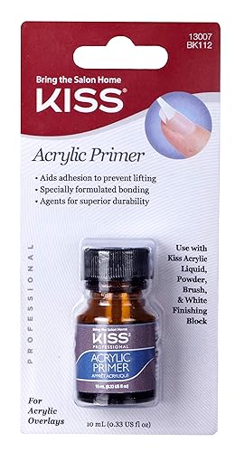 KISS Acrylic Primer 0.33 Ounce (10ml) BK112 (2 PACK)