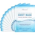Ebanel 10 Pack Collagen Face Mask with Hyaluronic Acid, Vitamin C, Peptide, Aloe, Instant Brightening Hydrating Face Masks Skincare Korean Sheet Mask