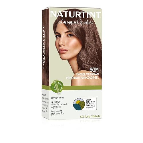 Naturtint 6GM Chocolate Brown Permanent Hair Color (Pack of 1), Ammonia Free, Vegan, Cruelty Free, up to 100% Gray Coverage, Long Lasting Results