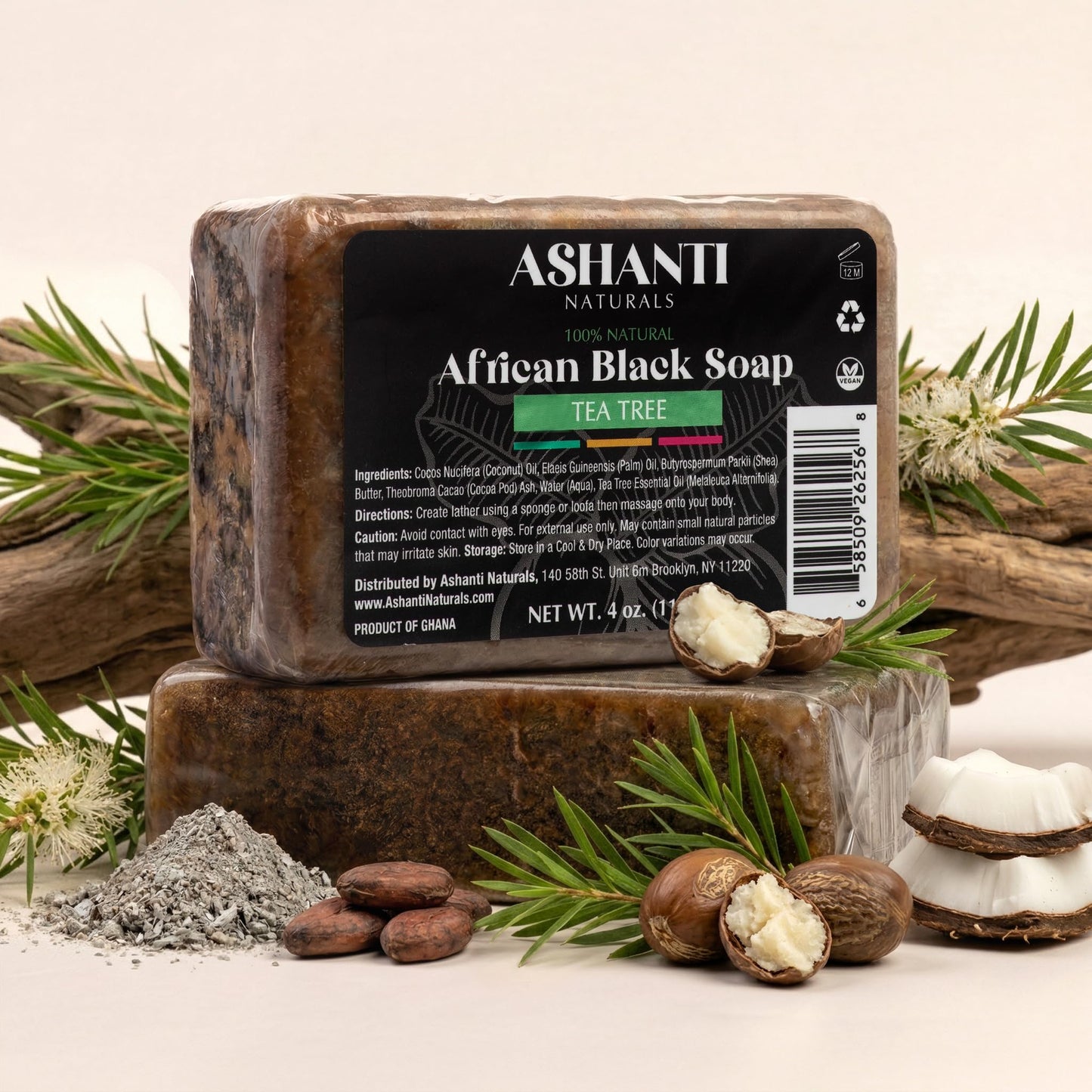 Ashanti Naturals100% African Black Soap Bars (Lemongrass)