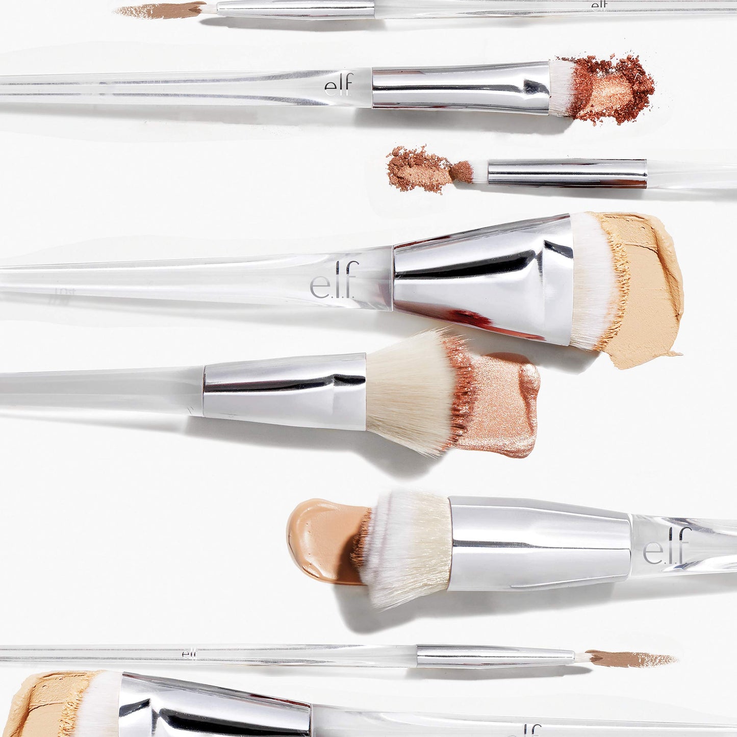 e.l.f. Precision Eyeshadow Brush, Medium-Sized, Tapered, Soft, Synthetic, Luxurious, Blends, Highlights, Contours, Shades, Applies Color, Easy