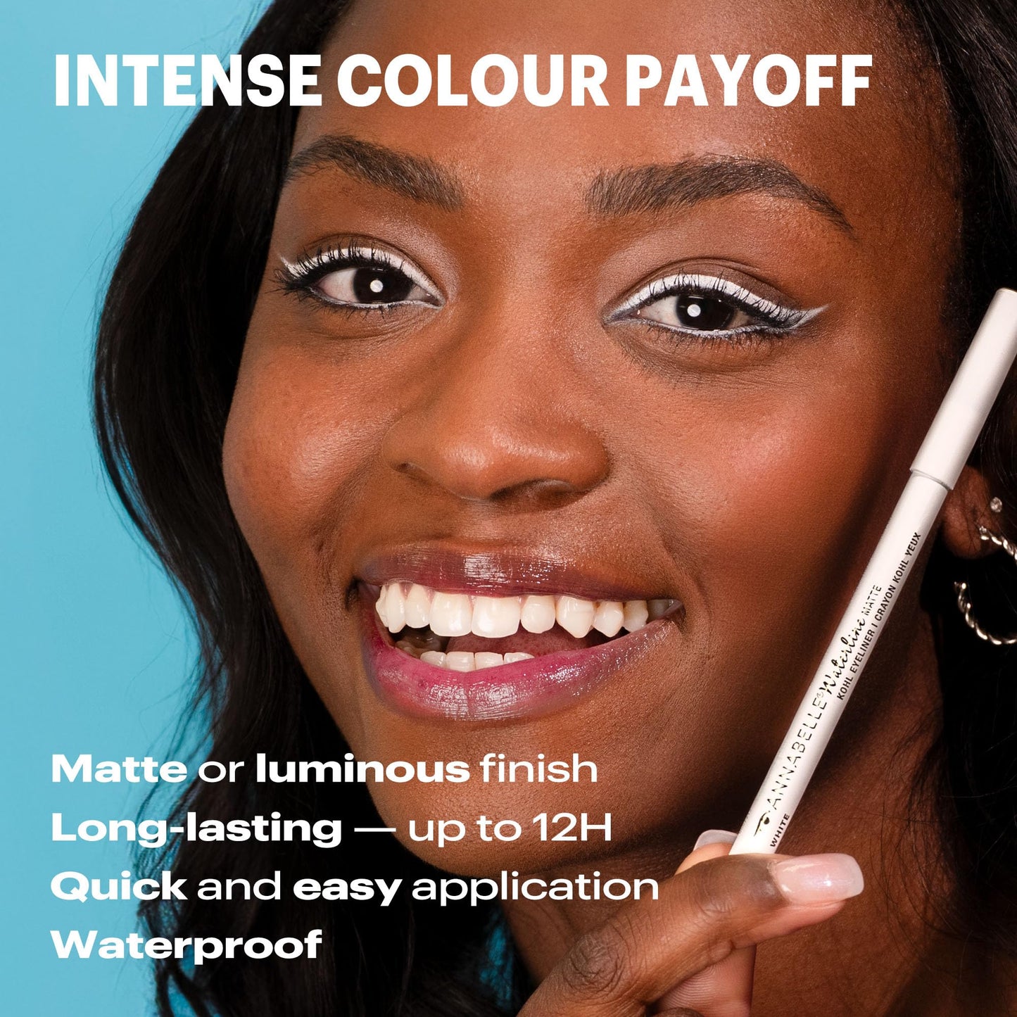 Annabelle Waterline Matte Kohl Eyeliner Pencil, Blackest Black, Intense Colours, Matte Finish, Easy-To-Apply, Long-Lasting 10H, Waterproof