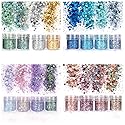 Unime Body Glitter 16 Colors Chunky Glitter for Body Face Hair Make Up Nail Art Mixed Color Glitter