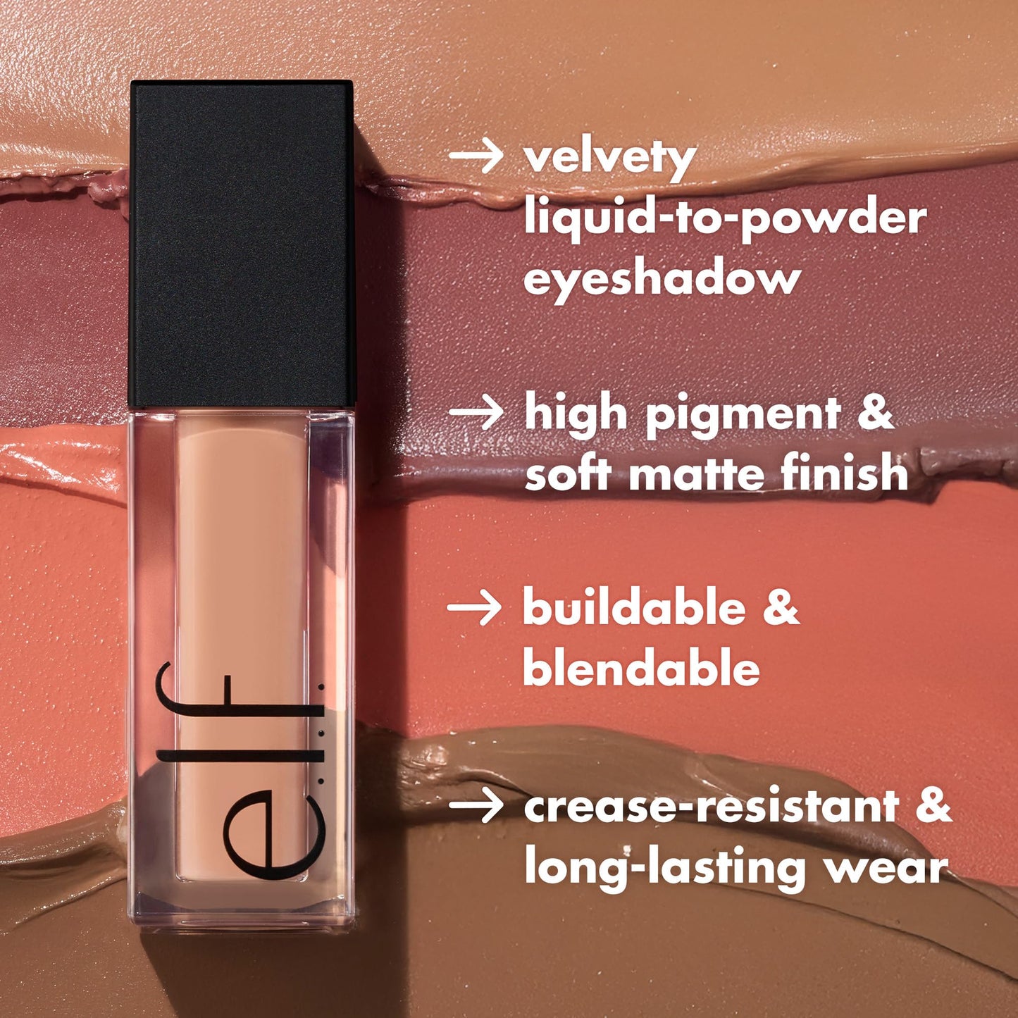 e.l.f. Liquid Velvet Eyeshadow, Crease-Resistant Liquid-to-Powder Eyeshadow For A Rich, Soft-Matte Finish, Vegan & Cruelty-Free, Pink Chiffon