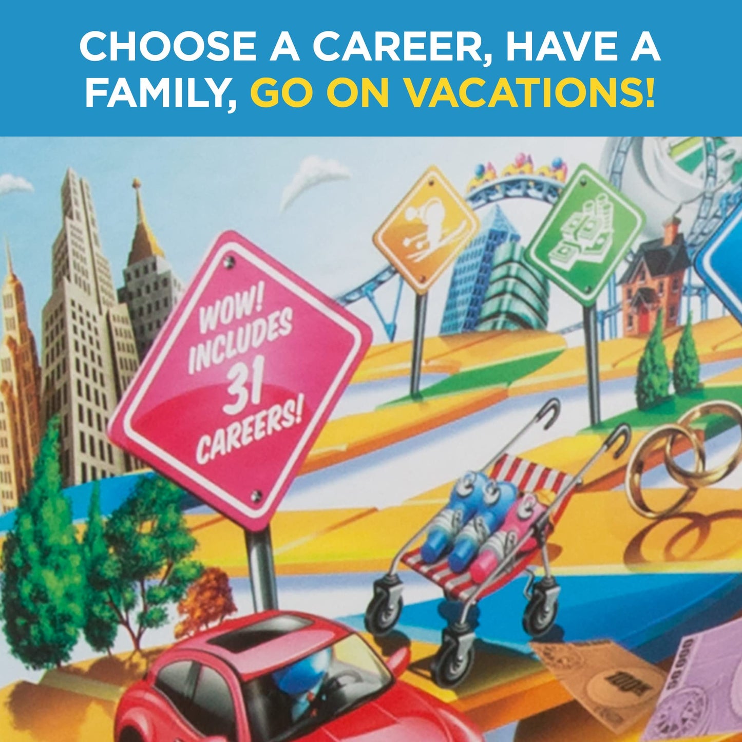 Hasbro Gaming The Game of Life Board Game, Family Games for Kids Ages 8+, Includes 31 Careers, Family Board Games for 2-4 Players, (Amazon Exclusive)