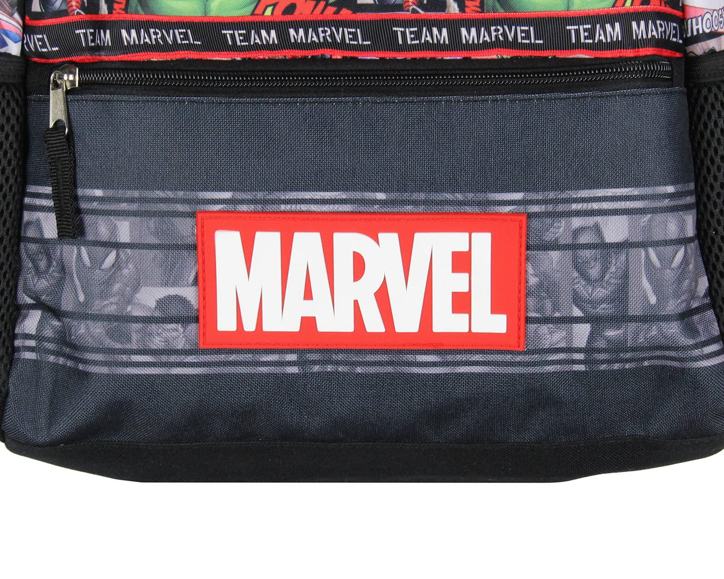 Marvel Avengers Spider-Man Iron Man Captain America Hulk 16" Book Bag School Travel Backpack With Water Bottle Pockets and Adjustable Back Straps