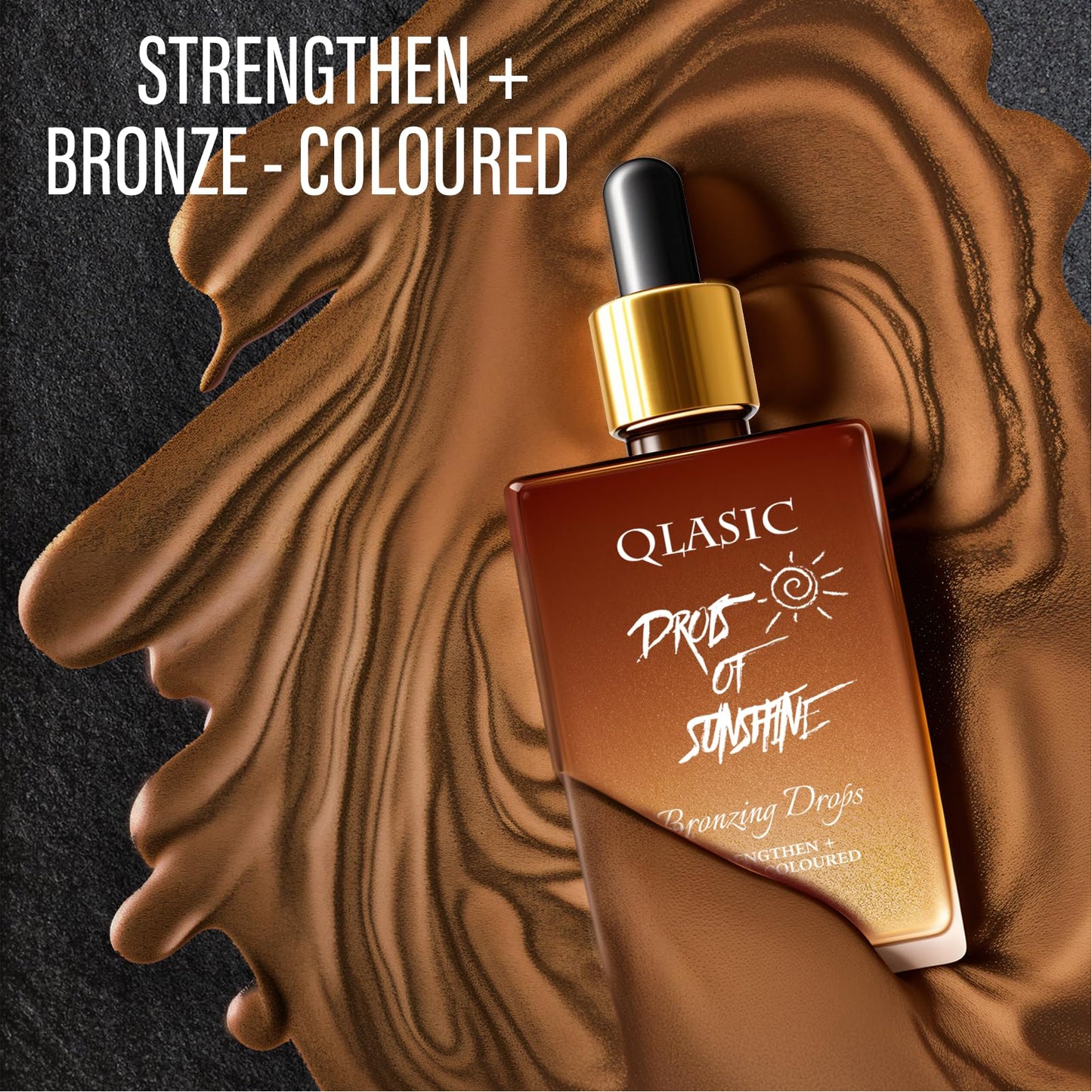 Skin Care Essence Anti-Pollution Drops - Bronzing Serum & Facial Tanning Drops,Fake Tan Peptide Serum,Liquid Bronzer Cream for Aging Skin (Bronze)