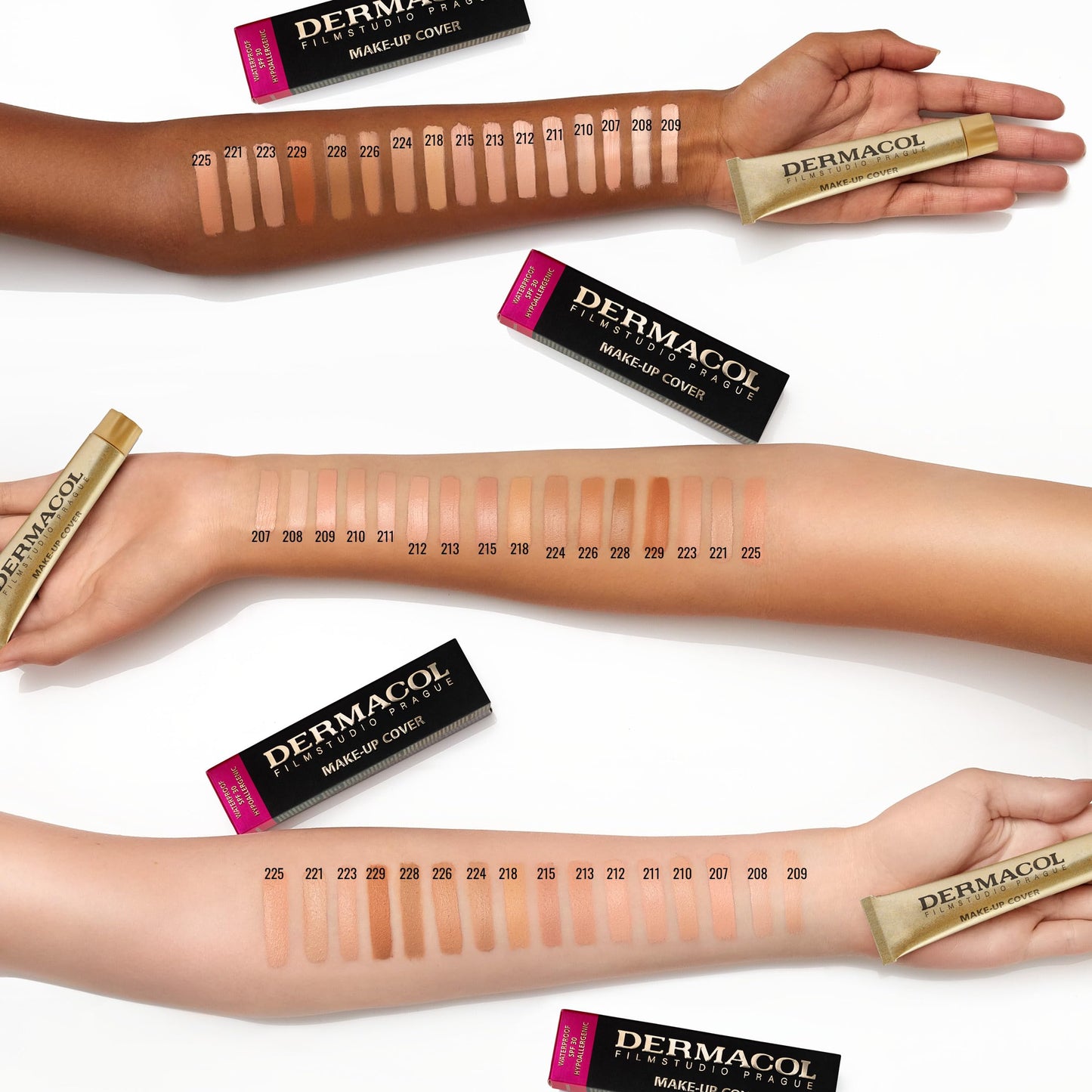 Dermacol - Full Coverage Foundation, Liquid Makeup Matte Foundation with SPF 30, Waterproof Foundation for Oily Skin, Acne, & Under Eye Bags