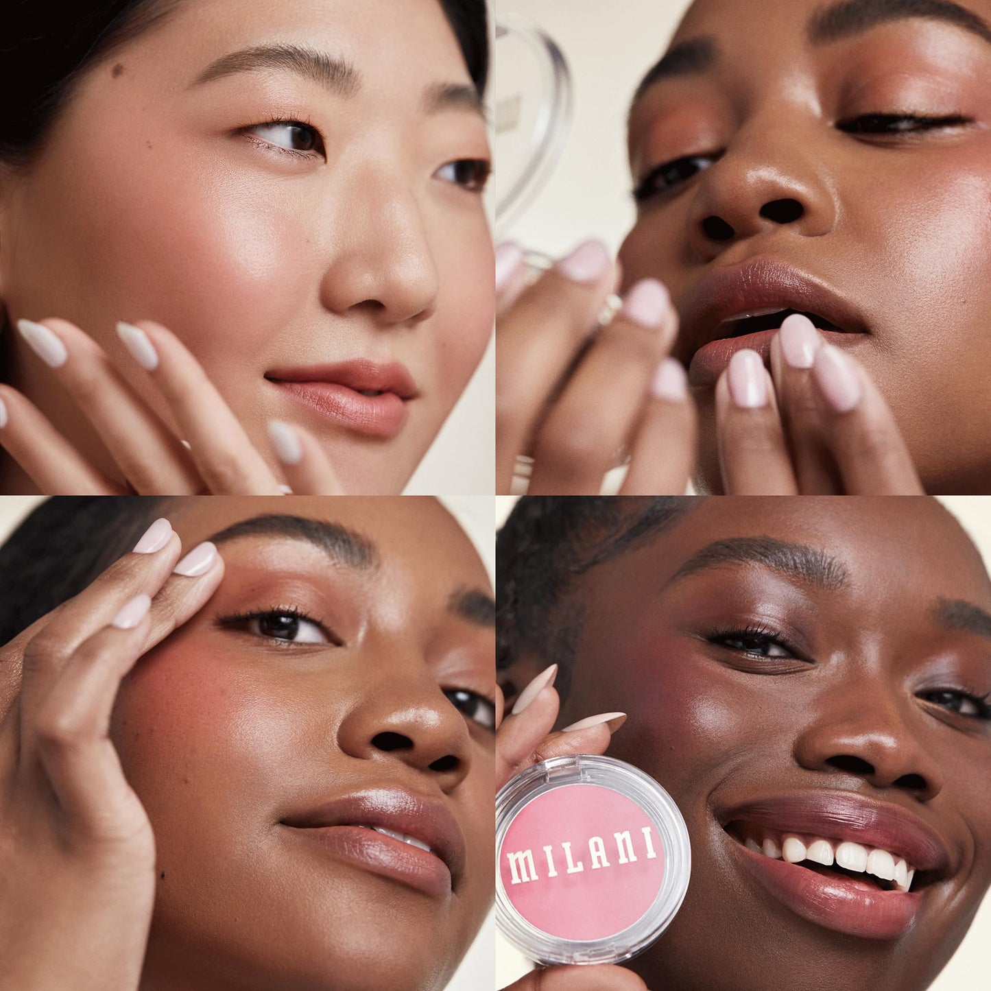 Milani Blush Makeup - Cheek Kiss Cream Blush for Cheeks, Buildable Cream-to-Gel Blusher & Lip Tint, Dewy Natural Color, Hydrating - Nude Kiss