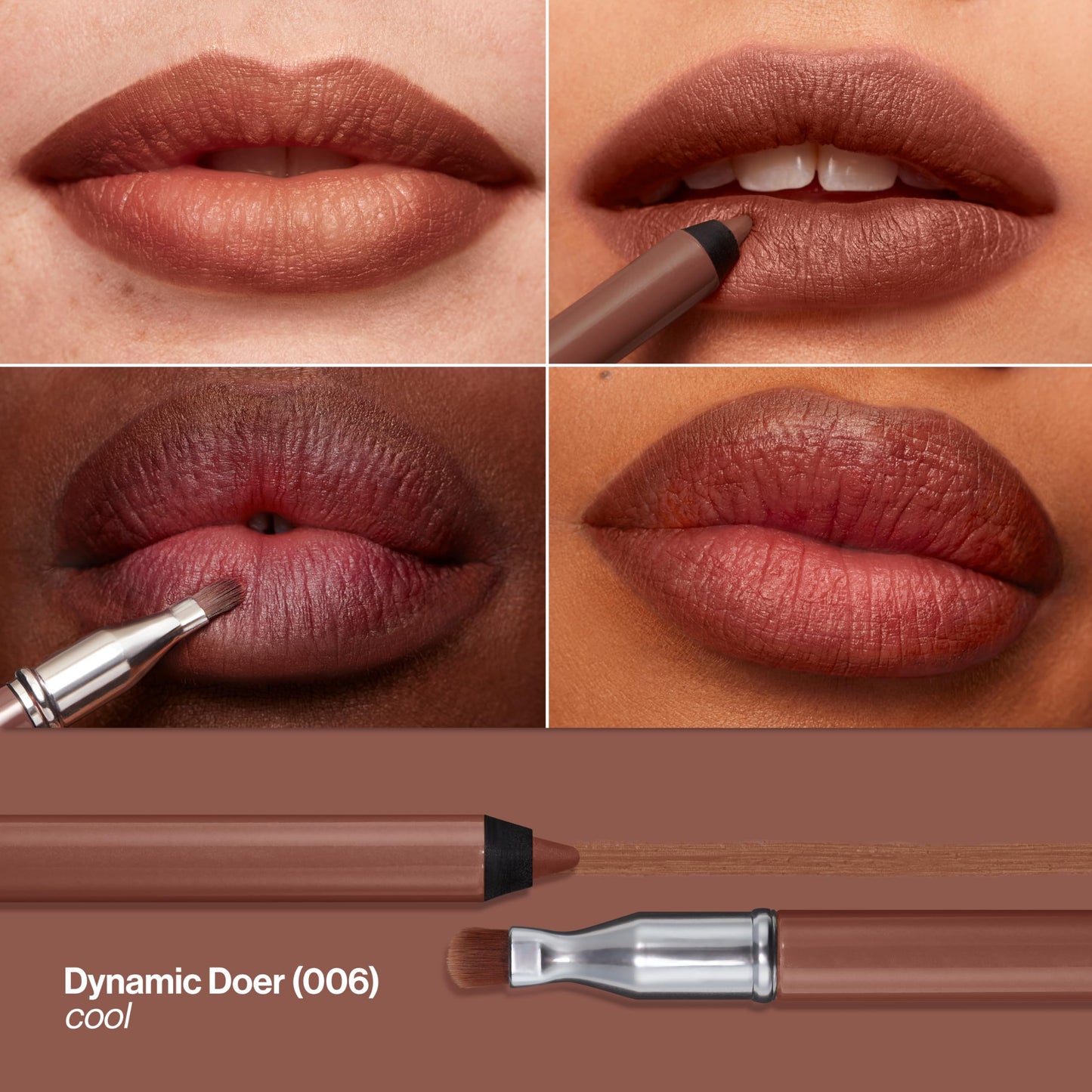 Revlon ColorStay Multi-Liner, Creamy Formula, Multiuse For Lips, Eyes & Face, Precision Brush for Easy Blending, 006 Dynamic Doer