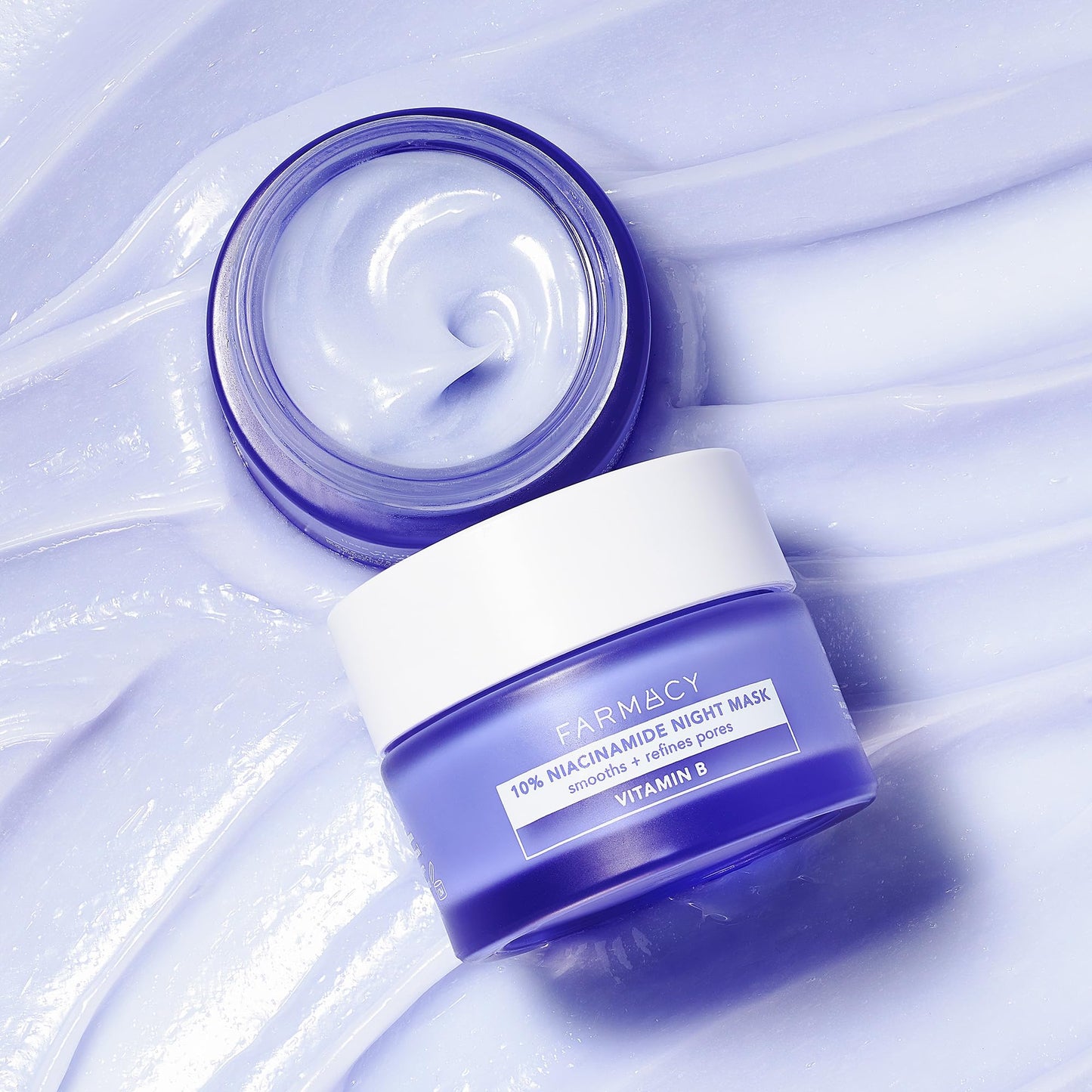 Farmacy Niacinamide Overnight Face Mask - Pore Refining Facial Mask with 10% Niacinamide - Replenishes Moisture Barrier with 3% Panthenol + Blueberry